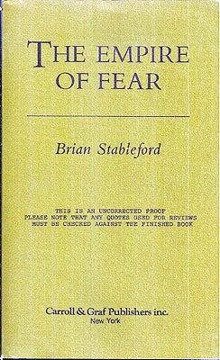 Item #30835 Empire of Fear. Brian Stableford.