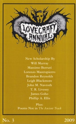 Item #43399 Lovecraft Annual No. 3: New Scholarship on H.P. Lovecraft. S. T. Joshi