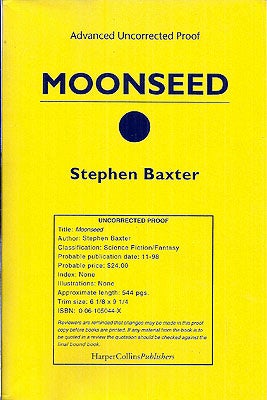 Item #4692 Moonseed. Stephen Baxter