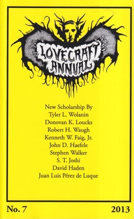 Item #51205 Lovecraft Annual No. 7: New Scholarship on H.P. Lovecraft. S. T. Joshi
