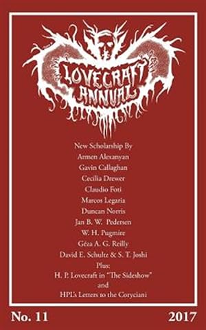 Item #60187 Lovecraft Annual No. 11: New Scholarship on H.P. Lovecraft. S. T. Joshi.
