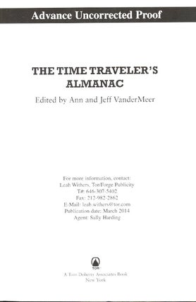 Item #62525 The Time Traveler's Almanac. Jeff VanderMeer, Ann