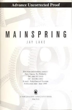 Item #63088 Mainspring. Jay Lake