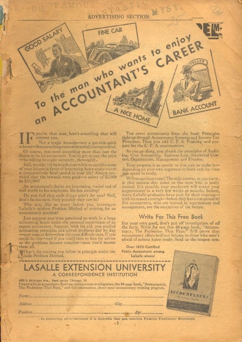 Item #63631 Famous Fantastic Mysteries: February 1940. FAMOUS FANTASTIC MYSTERIES.