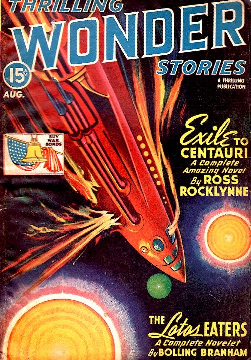 Item #65011 Thrilling Wonder Stories: August 1943. THRILLING WONDER STORIES.
