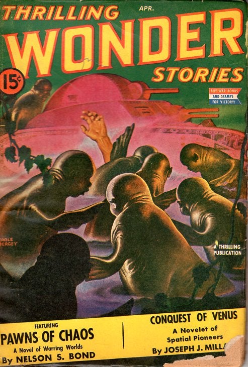 Item #65047 Thrilling Wonder Stories: April 1943. THRILLING WONDER STORIES.