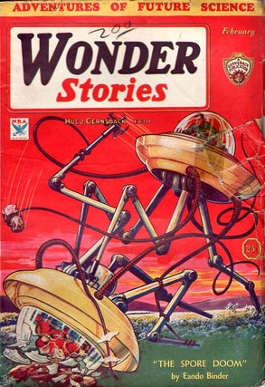 Item #65120 Wonder Stories February 1934. WONDER STORIES, Hugo Gernsback