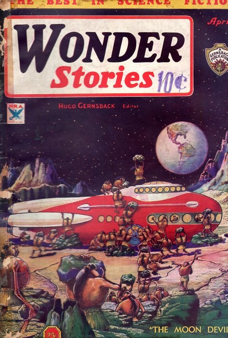Item #65164 Wonder Stories April 1934. WONDER STORIES, Hugo Gernsback.