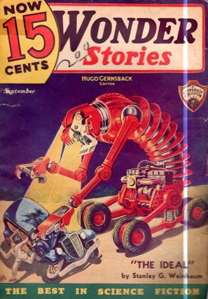 Item #65429 Wonder Stories September 1935. WONDER STORIES, Hugo Gernsback