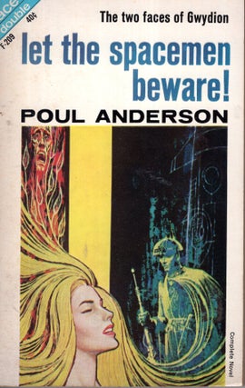 Item #68947 Let The Spacemen Beware! / The Wizard of Starship Poseidon. Poul / Bulmer Anderson,...