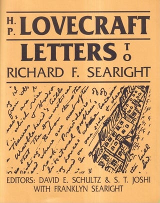 Item #71426 H.P. Lovecraft Letters to Richard F. Searight. H. P. Lovecraft